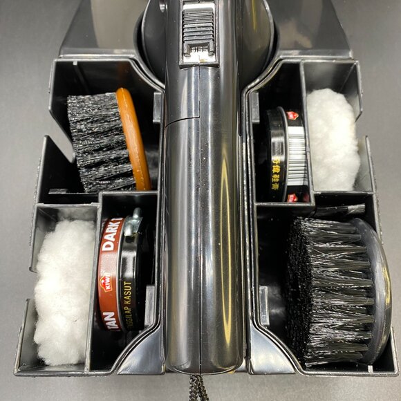 Vintage 90s Claybrooke Automatic 2 Speed Shoe Polisher w/ Organizer Case VTG - Picture 8 of 11